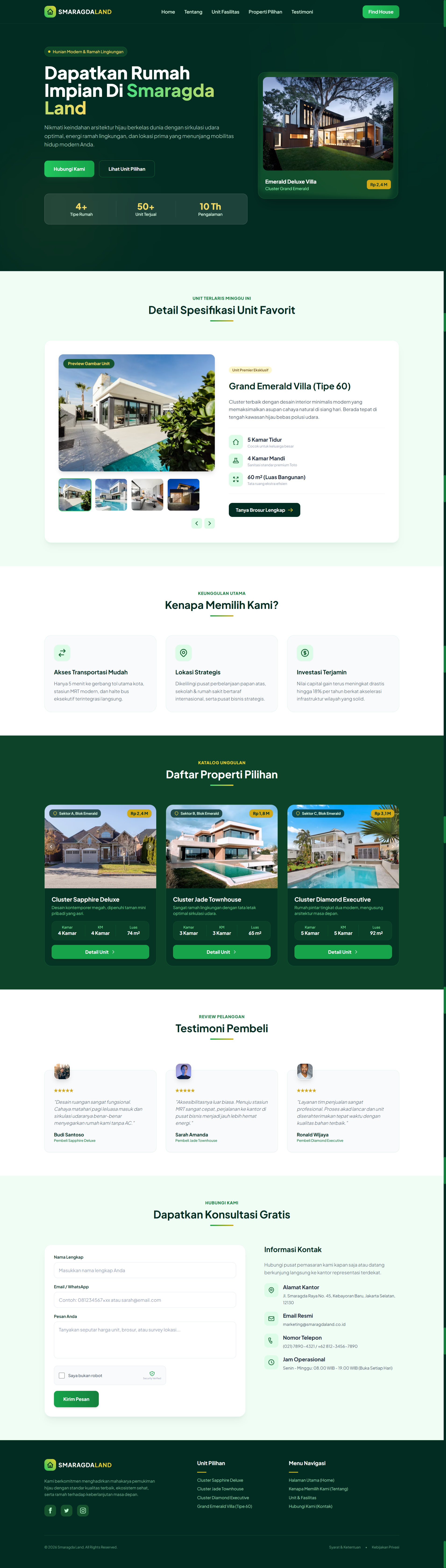 Preview tema Emerald Property Landing
