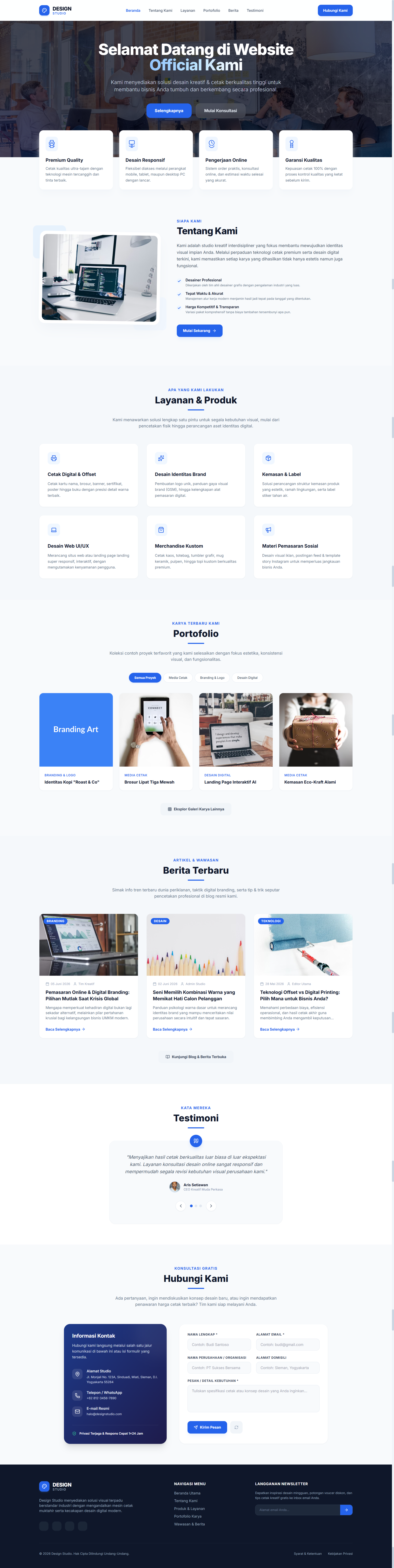 Preview tema Minimal Design Studio